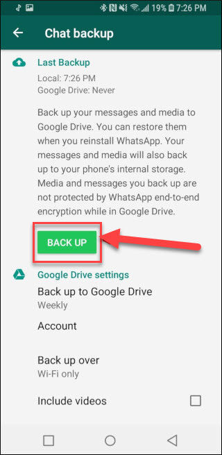 پشتیبان گیری بکاپ و بازگردانی ریکاوری پیام ها در واتساپ WhatsApp