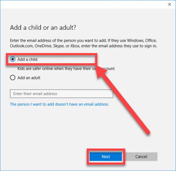 ایجاد حساب کاربری کودک یا بزرگسال در ویندوز 10