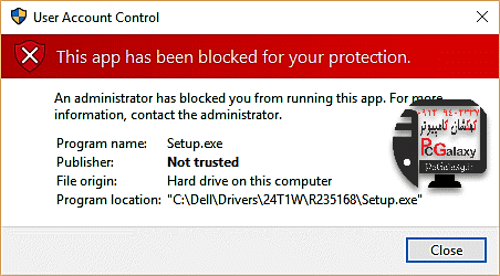 this app has been blocked for your protection asus dvd